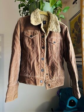 Vintage Y2K Gap faux fur suede jacket
